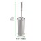 mDesign Compact Plastic Bathroom Toilet Bowl Brush and Holder